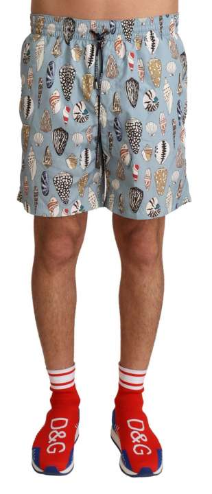 Priser på Dolce & Gabbana Elegant Seashell Print Swim Trunks