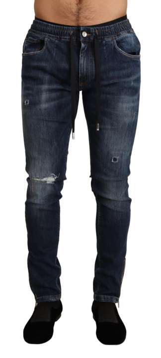 Priser på Dolce & Gabbana Elegant Dark Blue Skinny Jeans