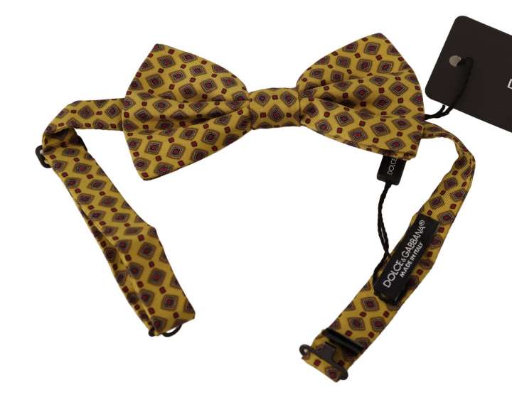 Priser på Dolce & Gabbana Elegant Yellow Silk Bow Tie