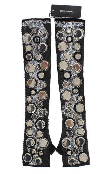 Priser på Dolce & Gabbana Sequin-Embellished Cashmere Fingerless Gloves