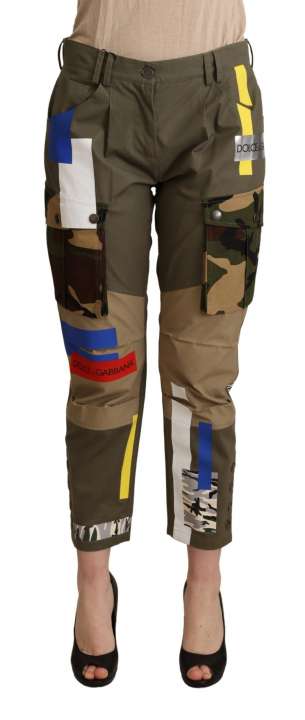 Priser på Dolce & Gabbana Chic Multicolor Patched Cargo Pants