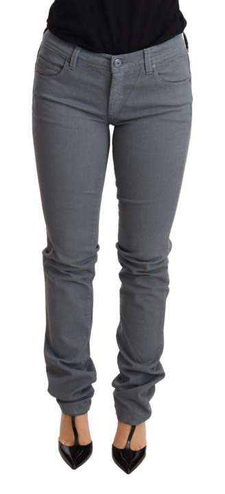 Priser på Ermanno Scervino Sleek Gray Low Waist Skinny Jeans