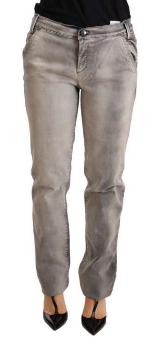 Priser på Ermanno Scervino Chic Gray Washed Low Waist Skinny Jeans