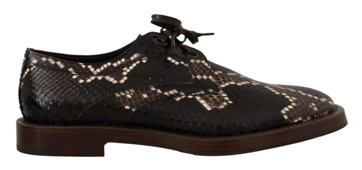 Priser på Dolce & Gabbana Elegant Formal Python Derby Shoes