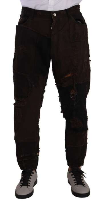 Priser på Dolce & Gabbana Elegant Distressed Patchwork Denim Jeans