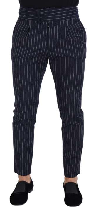 Priser på Dolce & Gabbana Sophisticated Blue Wool Blend Trousers