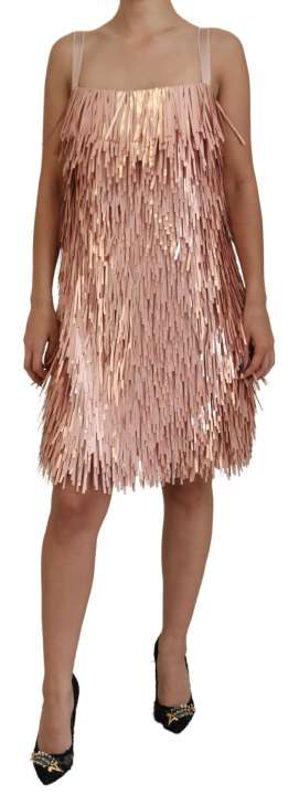 Priser på Dolce & Gabbana Elegant Pink A-Line Tinsel Dress