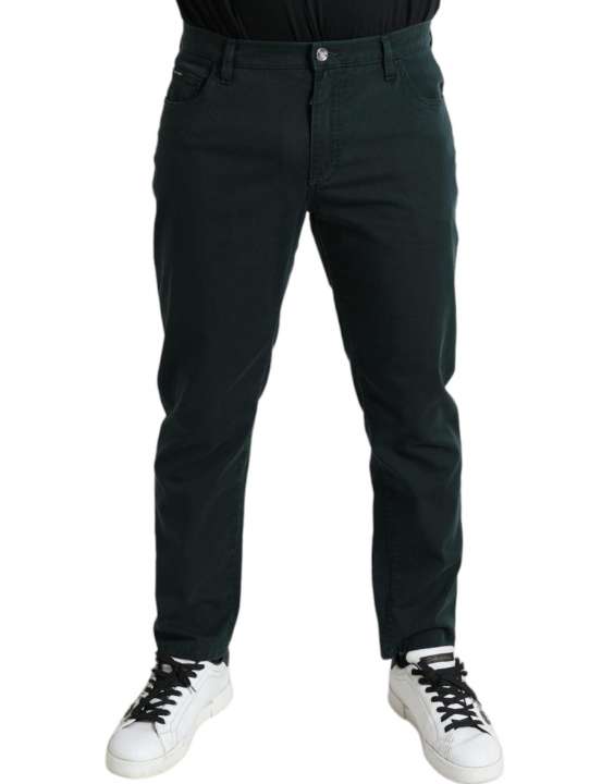 Priser på Dolce & Gabbana Elegant Green Skinny Cotton Jeans