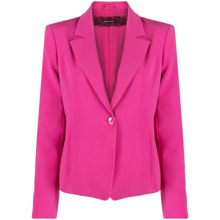 Priser på Patrizia Pepe Fuchsia One-Button Stretchy Chic Blazer