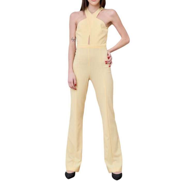 Priser på Patrizia Pepe Radiant Canary Yellow Stretch Jumpsuit Dress