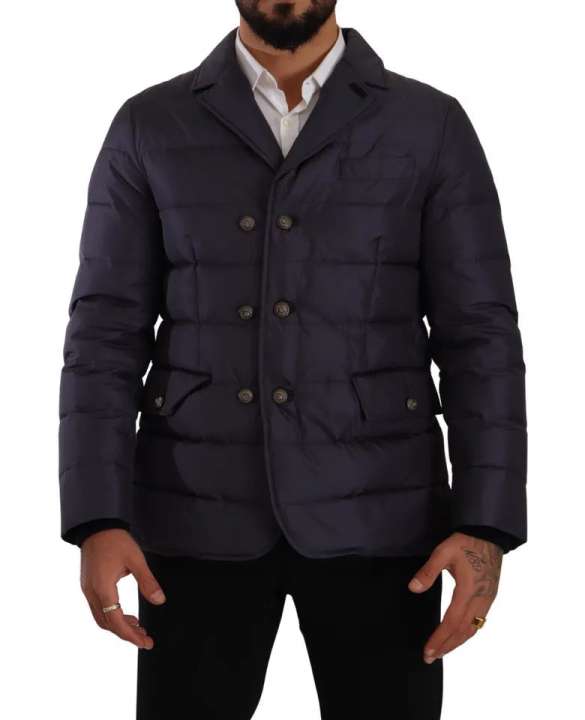 Priser på Dolce & Gabbana Elegant Dark Blue Silk Blend Jacket