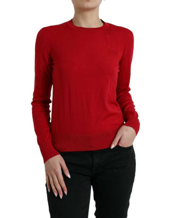 Priser på Dolce & Gabbana Radiant Red Wool Pullover Sweater