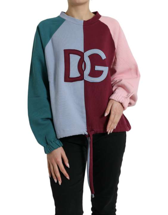 Priser på Dolce & Gabbana Multicolor Cotton Crew Neck Sweater