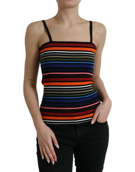 Priser på Dolce & Gabbana Chic Striped Spaghetti Strap Tank Top