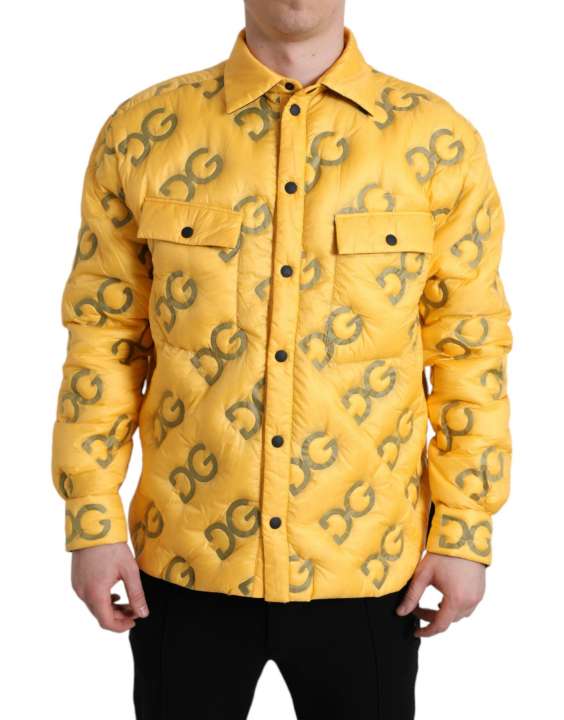 Priser på Dolce & Gabbana Elegant Yellow Padded Blouson Jacket