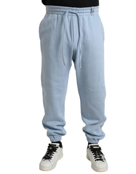 Priser på Dolce & Gabbana Elegant Light Blue Cotton Blend Joggers