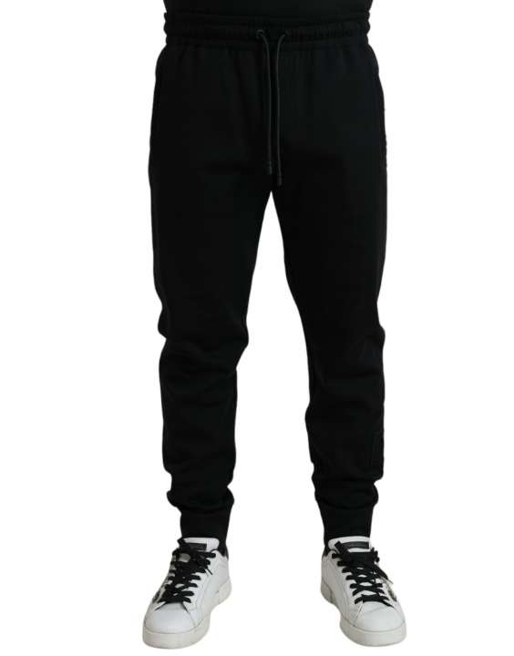 Priser på Dolce & Gabbana Elegant Black Jogger Pants - Cotton & Nylon Blend