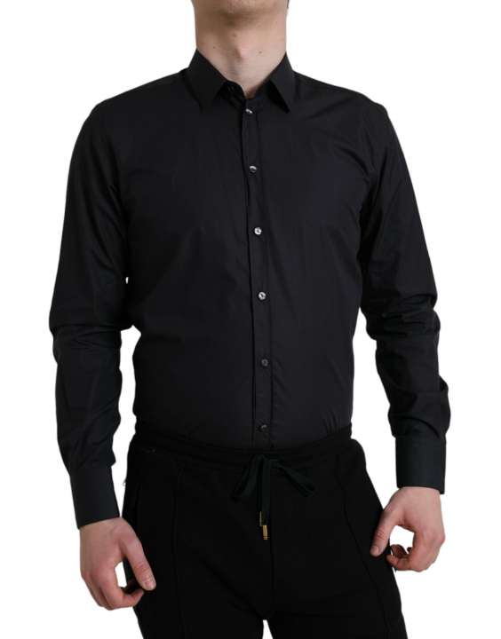 Priser på Dolce & Gabbana Elegant Navy Blue Slim Fit Dress Shirt