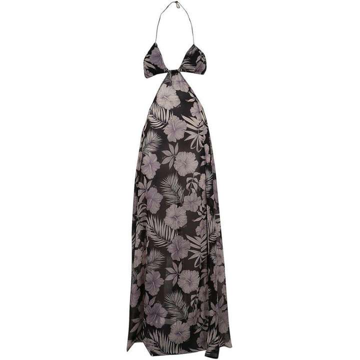 Priser på Pinko Floral Elegance Maxi Dress with Split Detail