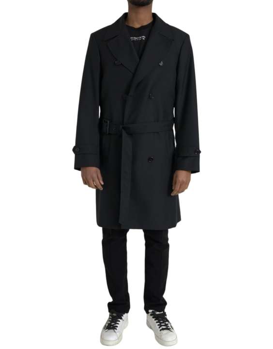 Priser på Dolce & Gabbana Black Double Breasted Trench Coat Jacket