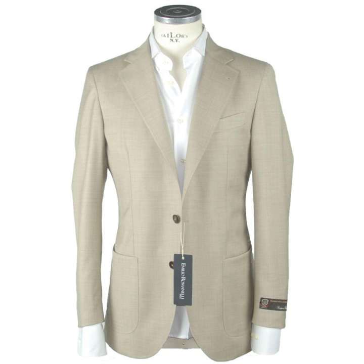 Priser på Emilio Romanelli Beige Wool Slim Blazer