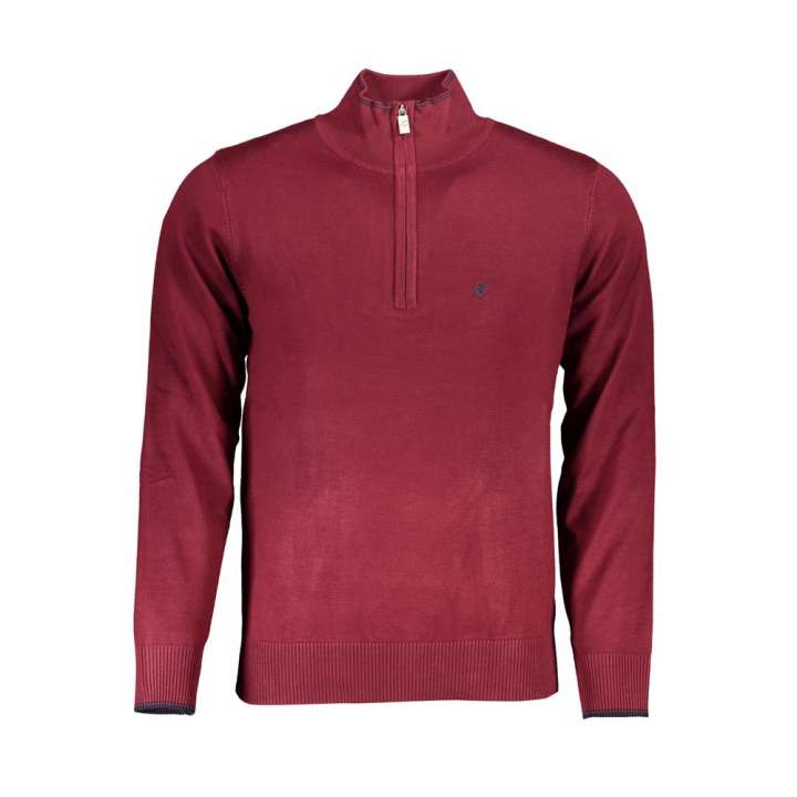 Priser på U.S. Grand Polo Elegant Half-Zip Sweater with Embroidery Detail