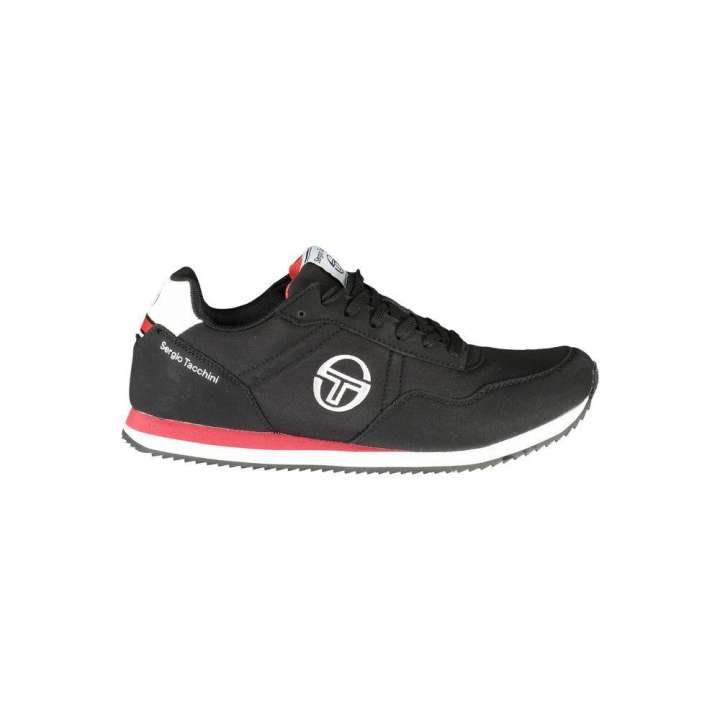 Priser på Sergio Tacchini Sleek Black Sneakers with Contrast Details