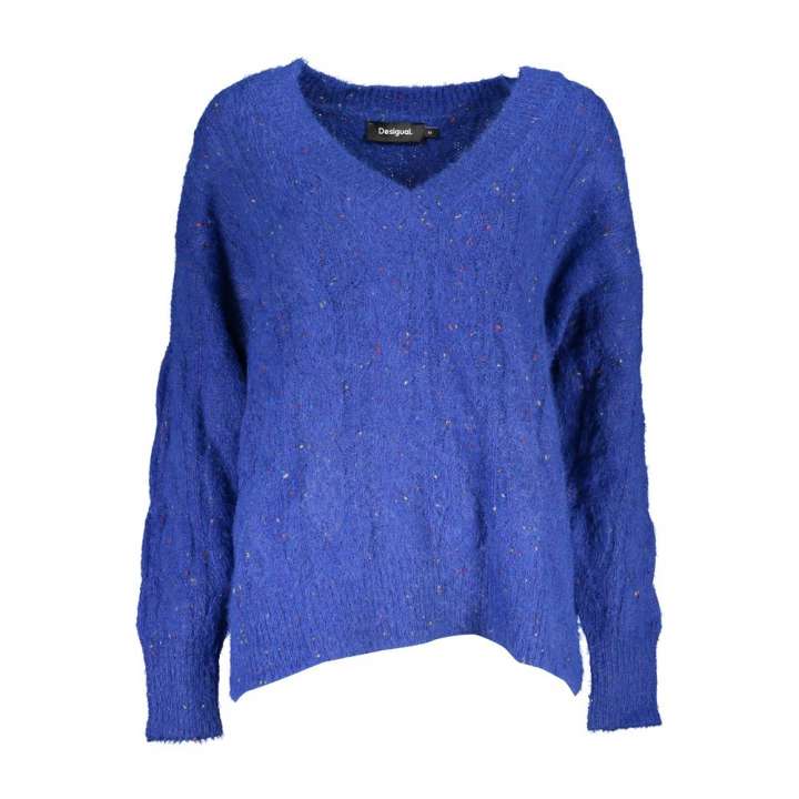 Priser på Desigual Vibrant V-Neck Sweater with Contrasting Details