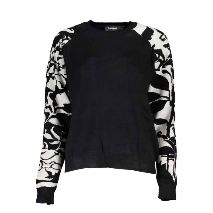 Priser på Desigual Chic High Neck Sweater with Contrast Details