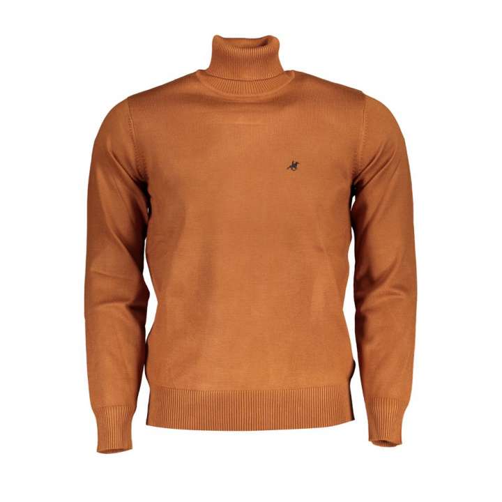 Priser på U.S. Grand Polo Elegant Turtleneck Sweater with Logo Embroidery