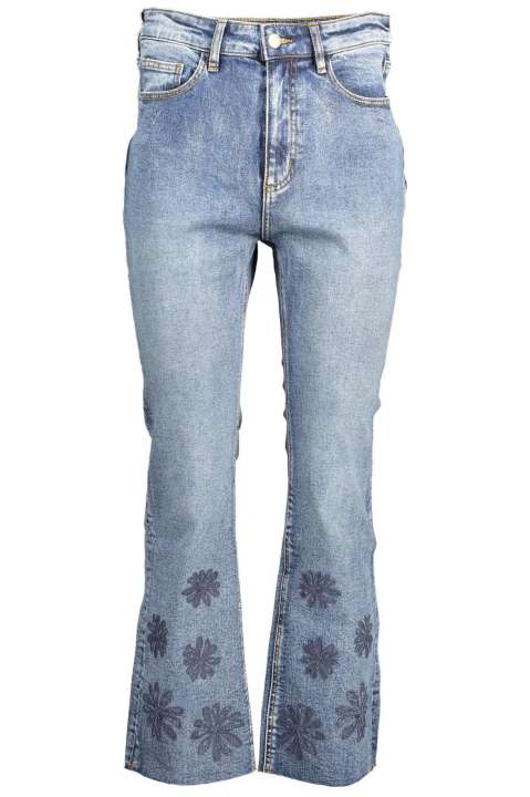 Priser på Desigual Chic Embroidered Faded Jeans with Contrasting Accents