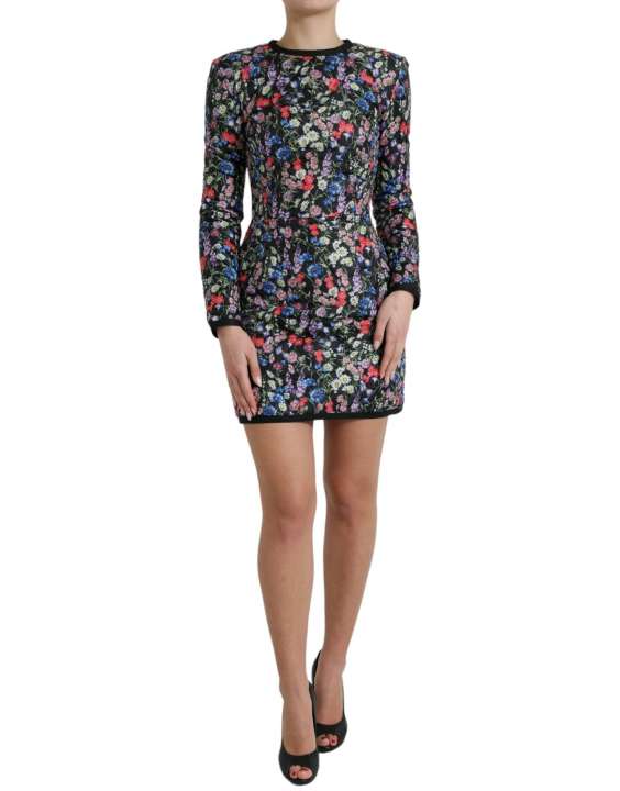 Priser på Dolce & Gabbana Floral Sheath Mini Dress Elegance