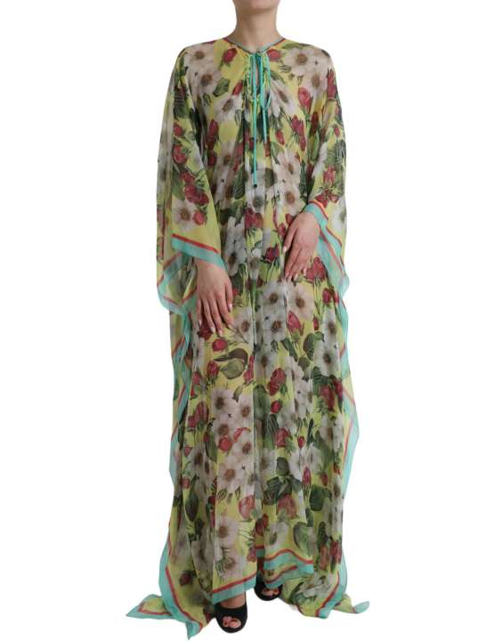 Priser på Dolce & Gabbana Elegant Floral Silk Maxi Dress