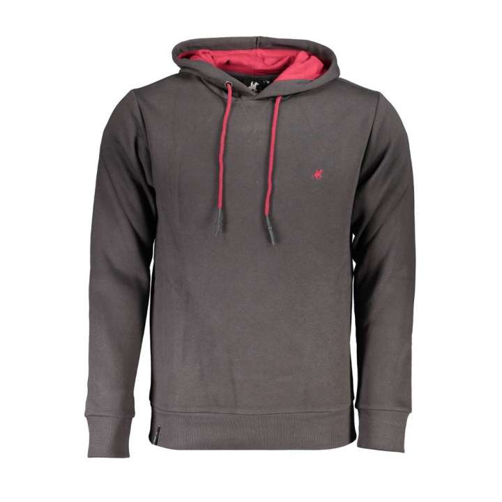 Priser på U.S. Grand Polo Chic Gray Hooded Sweatshirt with Embroidery Detail