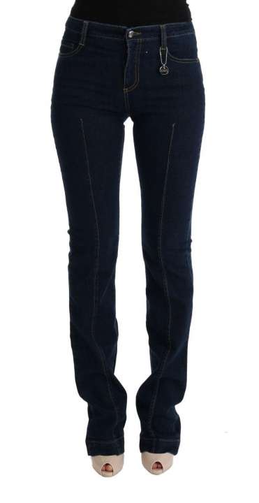 Priser på Costume National Chic Flared Cotton Jeans in Blue