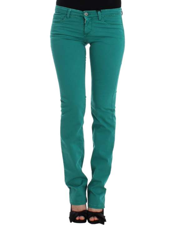 Priser på Costume National Chic Green Straight Leg Jeans for Sophisticated Style