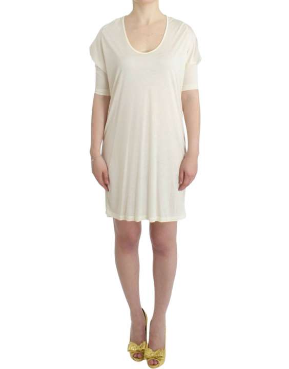 Priser på Costume National Chic White Modal Above-Knee Dress