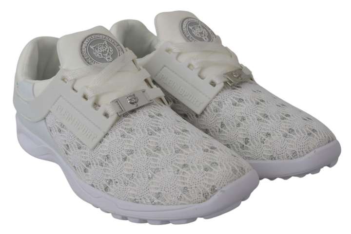 Priser på Plein Sport Sleek White Runner Beth Sport Sneakers