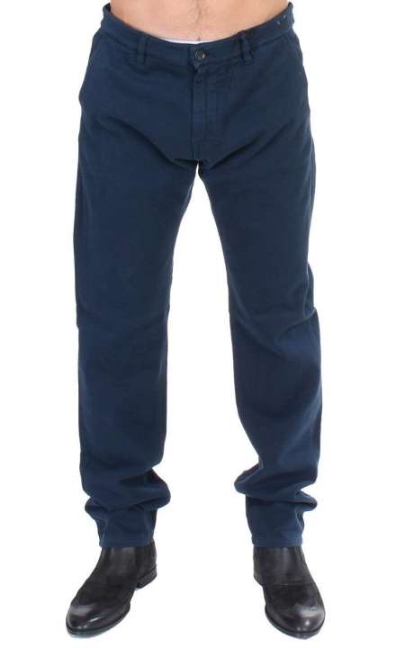 Priser på GF Ferre Elegant Blue Cotton Stretch Chinos