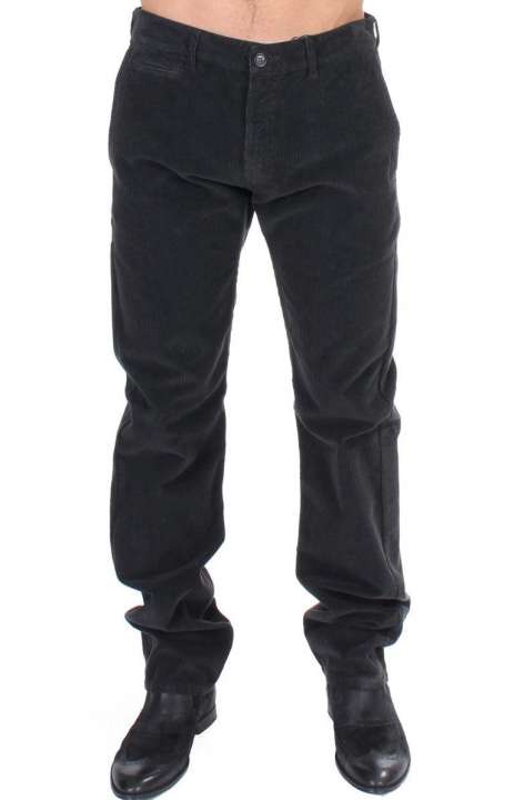 Priser på GF Ferre Elegant Black Cotton Corduroy Pants