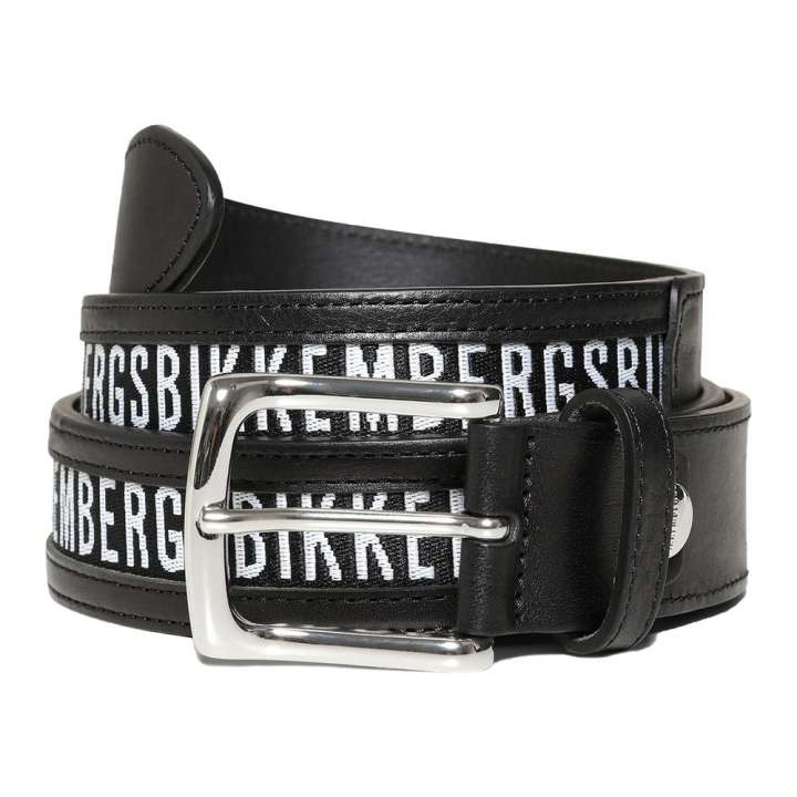 Priser på Bikkembergs Sleek Black Calfskin Leather Belt