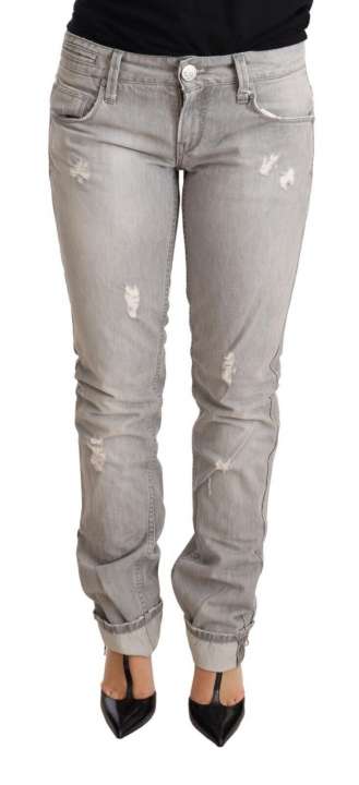 Priser på Acht Chic Slim Fit Tattered Gray Wash Jeans