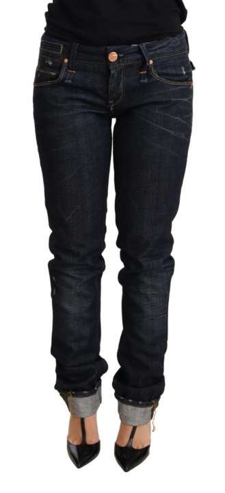 Priser på Acht Elegant Low Waist Skinny Dark Blue Jeans