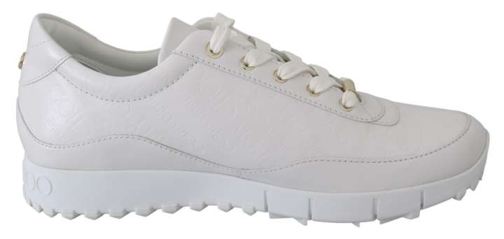 Priser på Jimmy Choo Elegant White Leather Sneakers