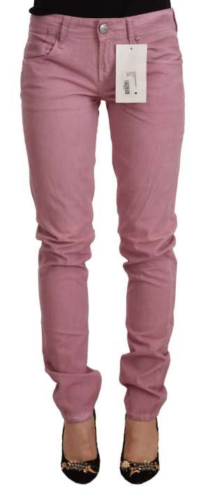 Priser på Acht Elegant Pink Slim Fit Denim Jeans