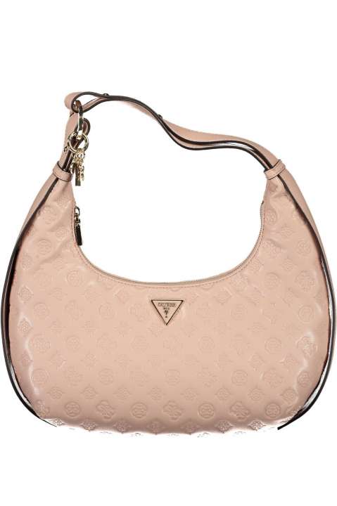 Priser på Guess Jeans Chic Pink Contrasting Details Shoulder Bag