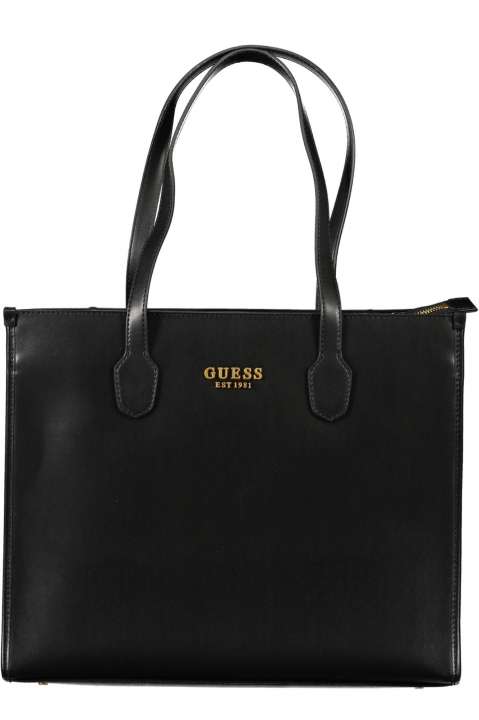 Priser på Guess Jeans Chic Black Polyurethane Shoulder Bag