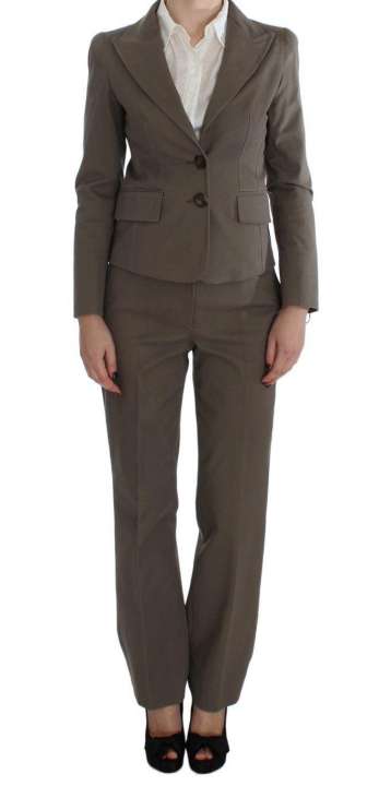 Priser på BENCIVENGA Beige Wool-Cotton Suit Set Chic Elegance