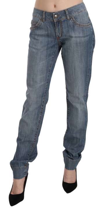 Priser på Just Cavalli Chic Blue Washed Slim Fit Denim Jeans