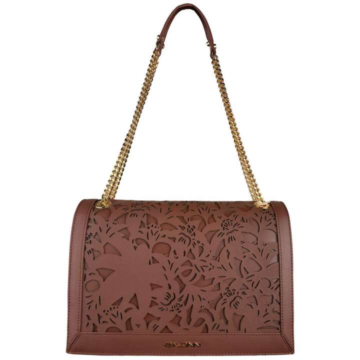 Priser på Baldinini Trend Elegant Floral Leather Shoulder Bag